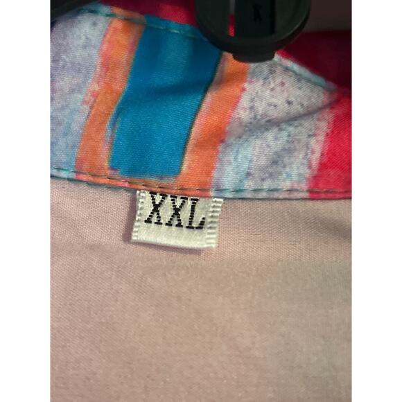 NWOT Women's Plus Size Colorful Geometric Print Blouse 100% Polyester Size XXL - Picture 2 of 6